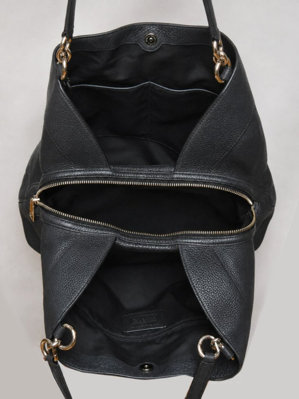 Coach Lexy Shoulder Bag Black Pebble Leather F57545 - Picture 9 of 12